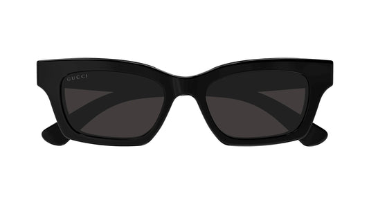 Gucci GG1790S 001 Square Sunglasses 51mm Black / Grey Solid Lens