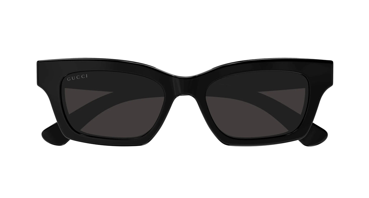 Gucci GG1790S 001 Square Sunglasses 51mm Black / Grey Solid Lens