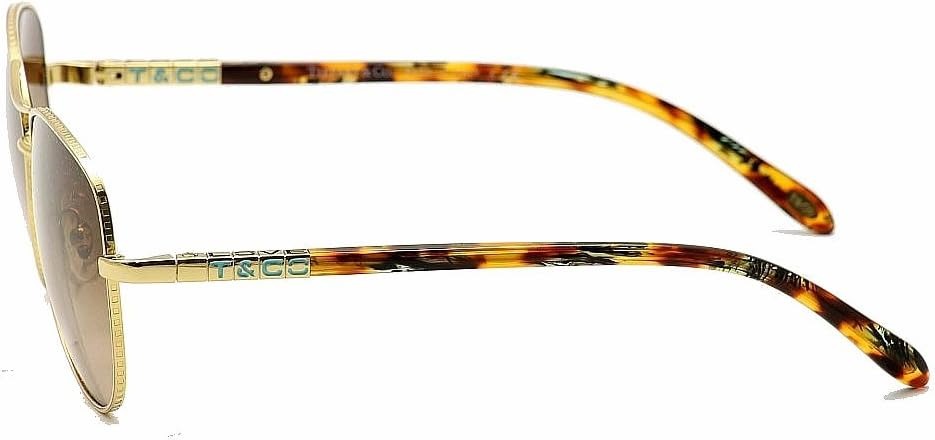Tiffany & Co Sunglasses TF3041 60023B 57mm Gold-Havana / Gradient Brown Lens