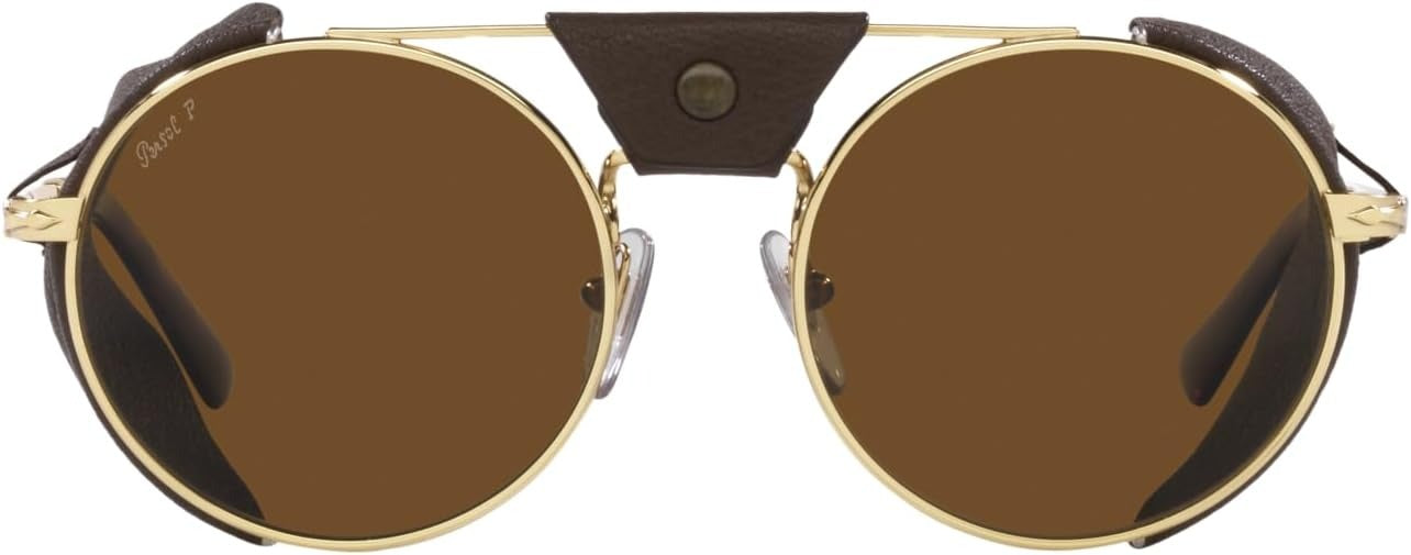 Persol Sunglasses PO2496SZ 114057 52mm Gold / Brown Polar Lens