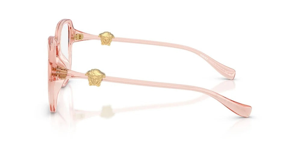Versace VE3386D 5533 Eyeglasses 55mm Transparent Pink / Clear Demo Lens