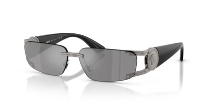 Versace VE2291 10006G Sunglasses 59mm Gunmetal / Dark Grey Mirror Silver Lens
