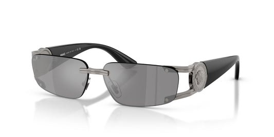 Versace VE2291 10006G Sunglasses 59mm Gunmetal / Dark Grey Mirror Silver Lens