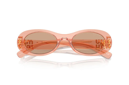Miu Miu MU 06ZS 13T1P1 Sunglasses 50mm Pink Transparent / Brown Lens