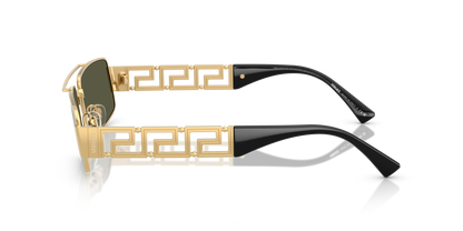 Versace Sunglasses VE2257 100230 60mm Gold / Green Mirror Silver Lens