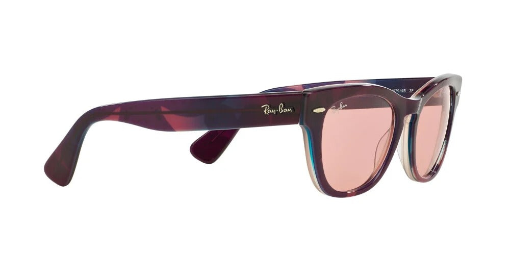 Ray-Ban Laramie RB4169 10794B Sunglasses 53mm Violet Red / Red Lens
