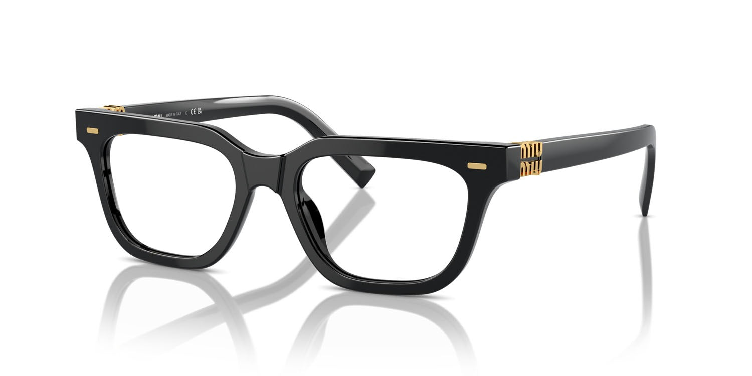 Miu Miu MU07XV 16K101 Eyeglasses 53mm Black / Clear Demo Lens