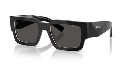 Prada PR B17S 16K08Z Sunglasses 54mm Black Talc / Dark Grey Solid Lens