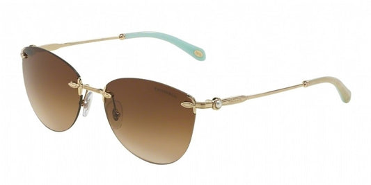 Tiffany & Co Sunglasses TF3042H 60873B 55mm Pale Gold / Brown Gradient Lens