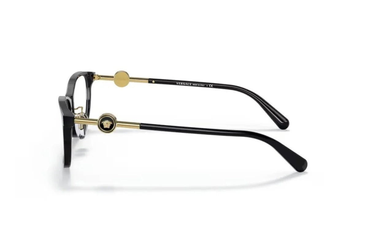 Versace VE3297D GB1 Square Eyeglasses 55mm Black / Demo Lens