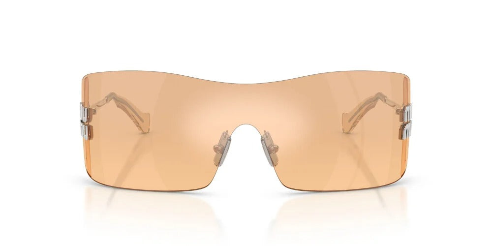 Miu Miu MU B53S 1BC80Y Sunglasses Silver / Orange Silver Gradient Mirror Lens