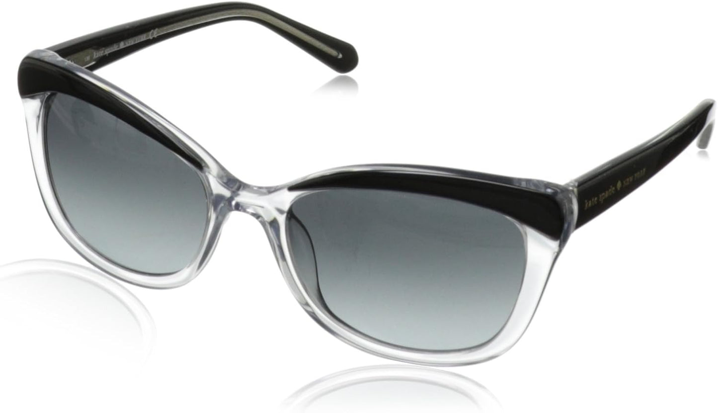 Kate Spade NY Sunglasses AMARA/S KAX-Y7 Black Clear / Grey Gradient Lens