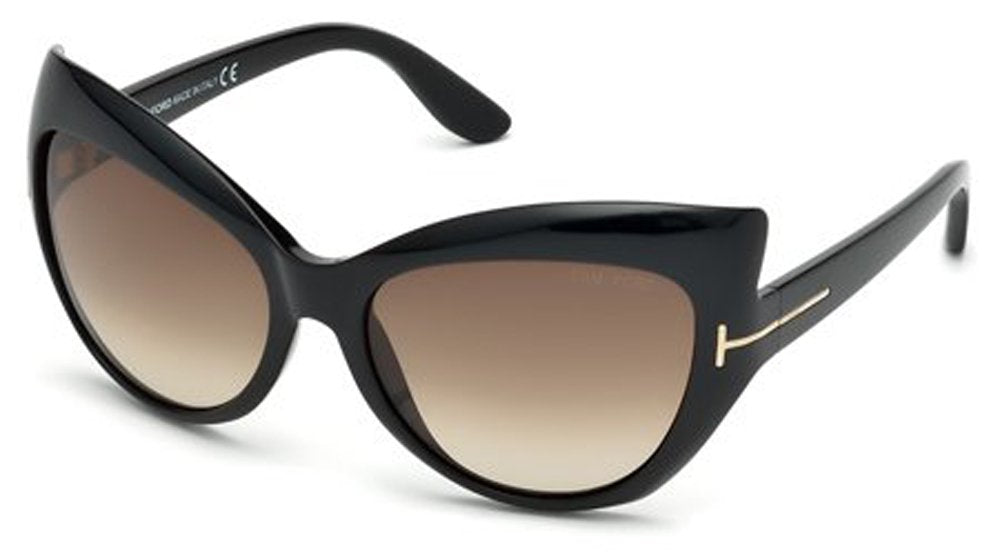 Tom Ford Bardot TF 284 01F Shiny Black / Gradient Brown