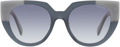 Prada PR14WS 07Q409 Sunglasses 52mm Opal Astral / Clear Blue Gradient Lens