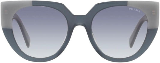 Prada PR14WS 07Q409 Sunglasses 52mm Opal Astral / Clear Blue Gradient Lens