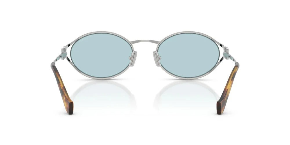 Miu Miu MU52YS 1BC20R Sunglasses 54mm Silver / Light Blue Lens