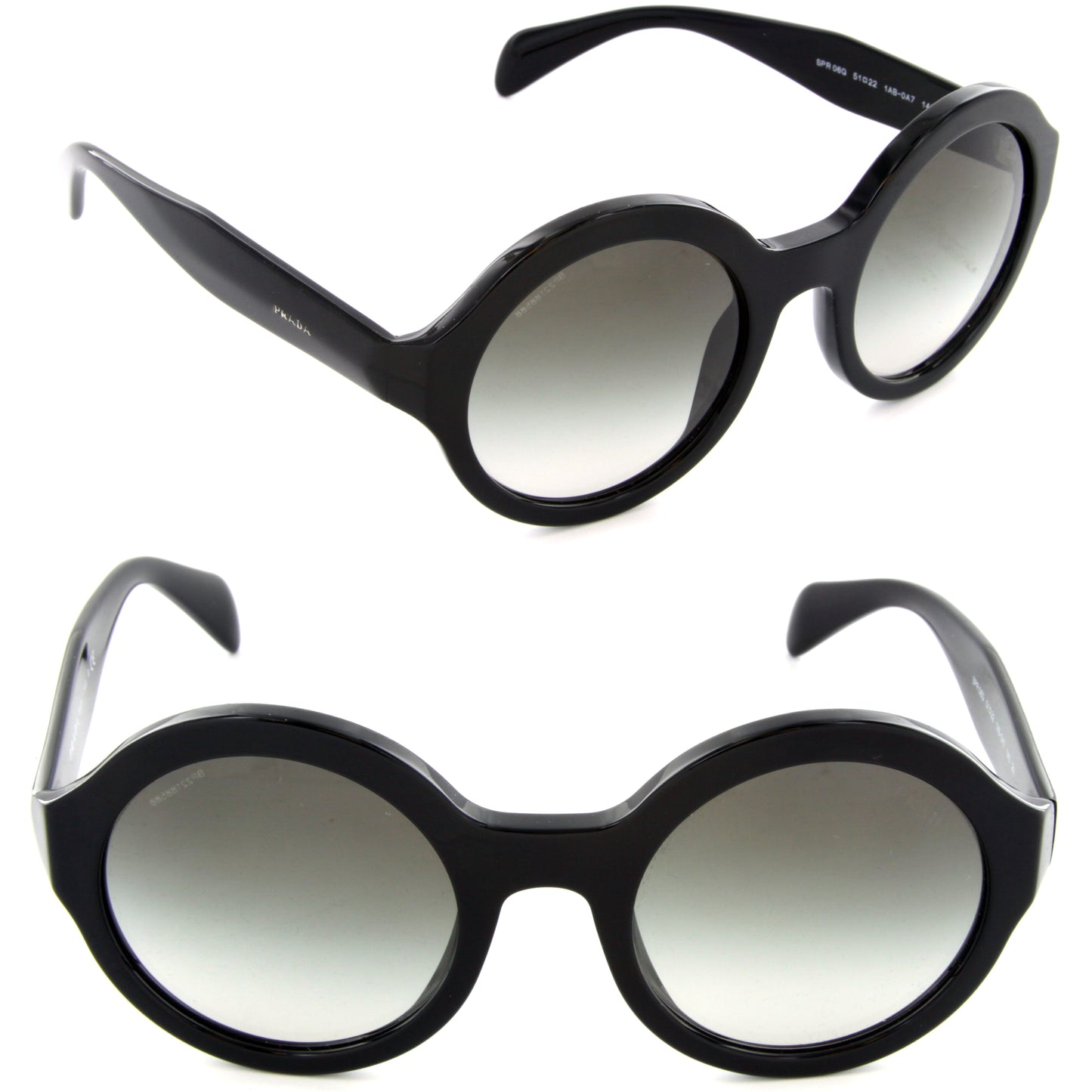Prada Sunglasses "Journal" SPR 06Q 1AB-0A7 51mm Black / Grey Gradient Lens