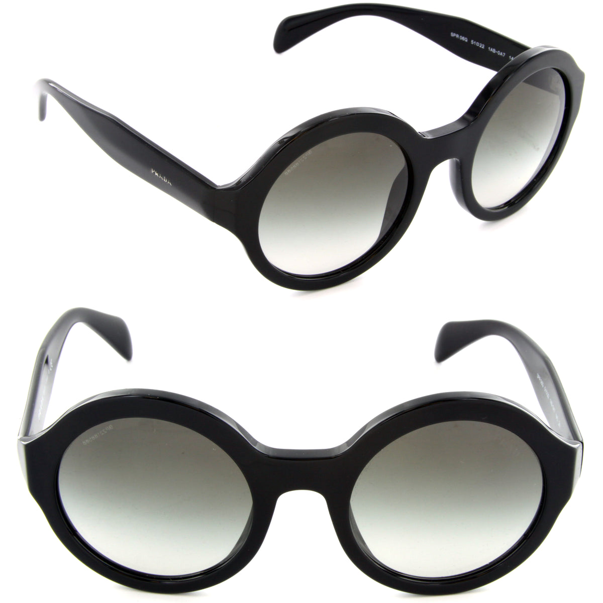 Prada Sunglasses "Journal" SPR 06Q 1AB-0A7 51mm Black / Grey Gradient Lens