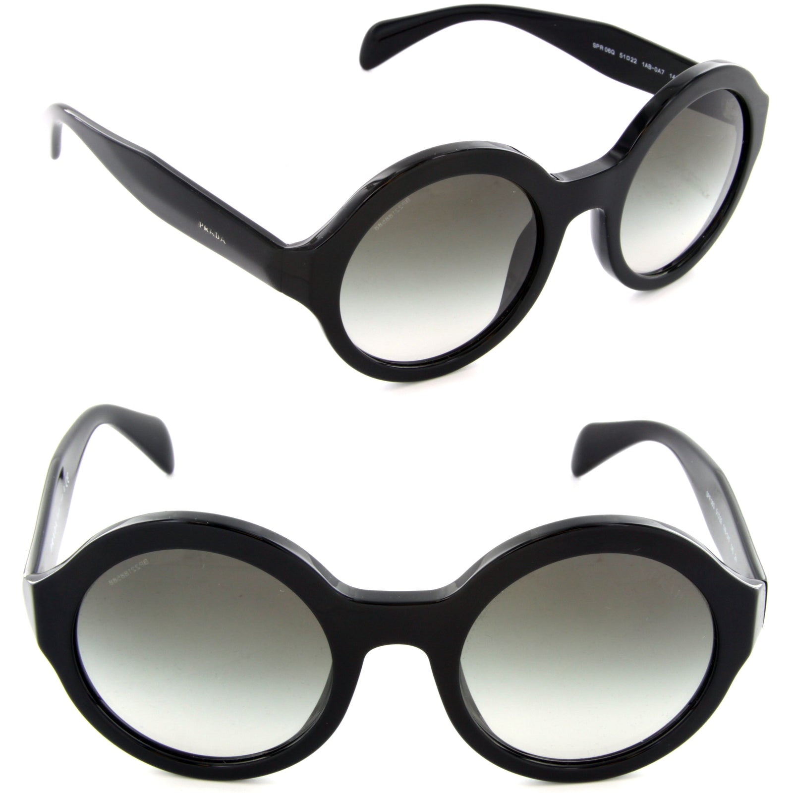 Prada Sunglasses "Journal" SPR 06Q 1AB-0A7 51mm Black / Grey Gradient Lens