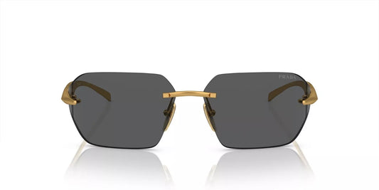 Prada Sunglasses PRA55S 15N5S0 71mm Yellow Gold / Dark Grey Lens