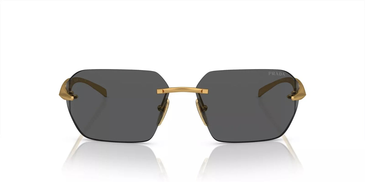 Prada Sunglasses PRA55S 15N5S0 71mm Yellow Gold / Dark Grey Lens