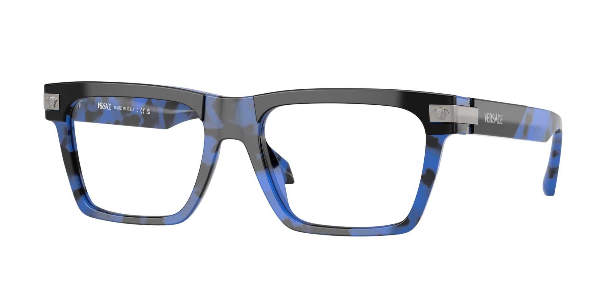 Versace Eyeglasses VE3354 5460 53mm Top Black Havana Blue / Demo Lens