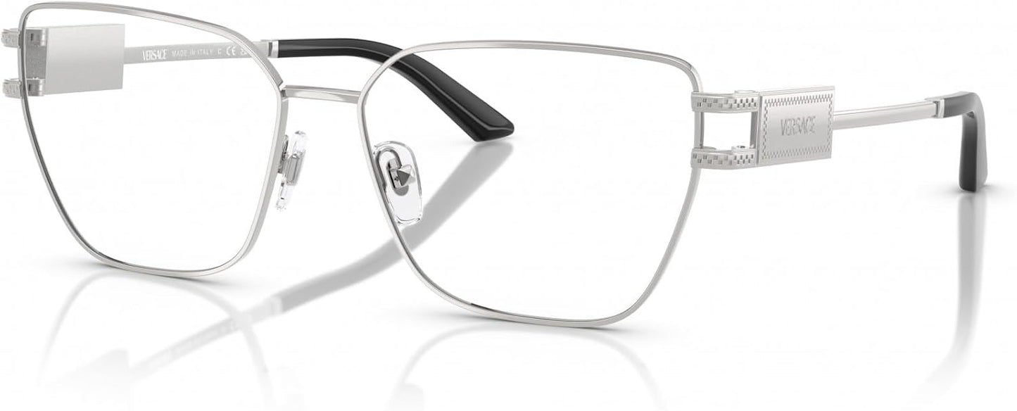Versace VE1301 1000 Eyeglasses 55mm Silver / Demo Lens