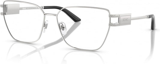 Versace VE1301 1000 Eyeglasses 55mm Silver / Demo Lens