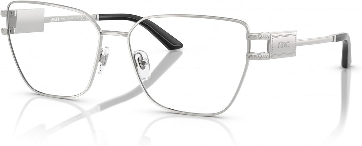 Versace VE1301 1000 Eyeglasses 55mm Silver / Demo Lens