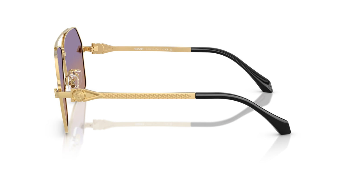 Versace Sunglasses VE2284 1002EL 63mm Gold / Orange Violet Gradient Lens