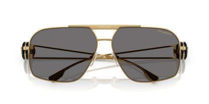 Versace Sunglasses VE2269 100281 62mm Gold / Dark Grey Polarized Lens