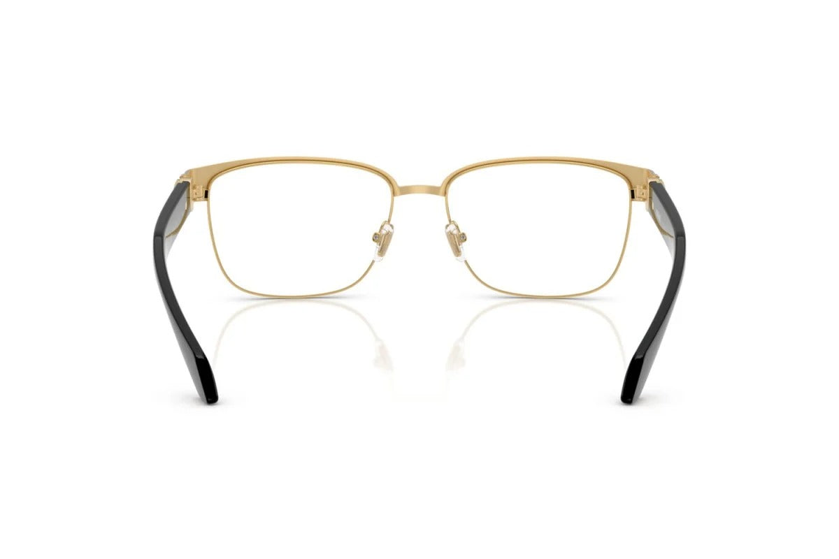 Versace VE1306 1436 Eyeglasses 55mm Matte Black-Gold / Clear Demo Lens