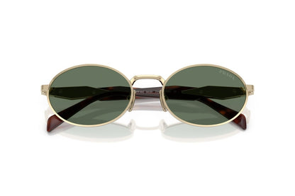 Prada Sunglasses PR 65ZS ZVN 70L 55mm Pale Gold / Dark Green Lens