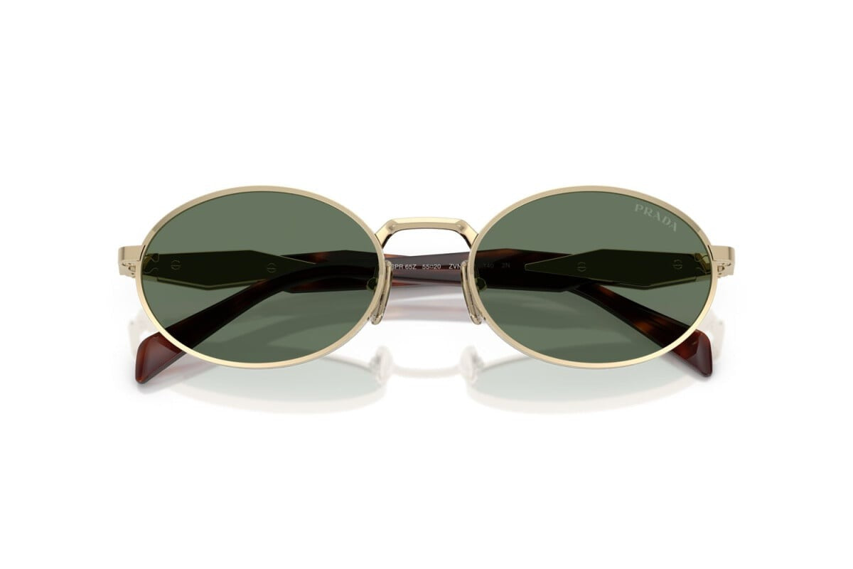 Prada Sunglasses PR 65ZS ZVN 70L 55mm Pale Gold / Dark Green Lens