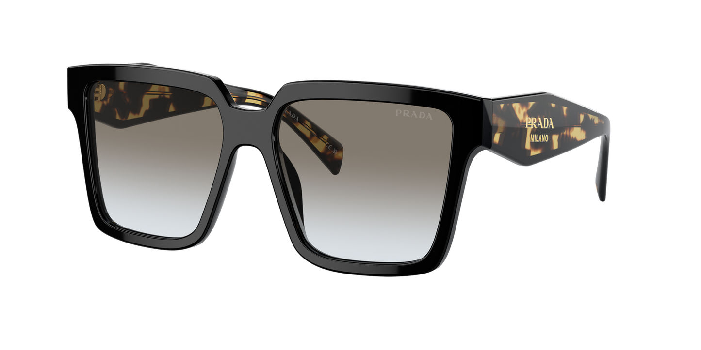 Prada Sunglasses PR24ZS 1AB0A7 56mm Black / Grey Gradient Lens