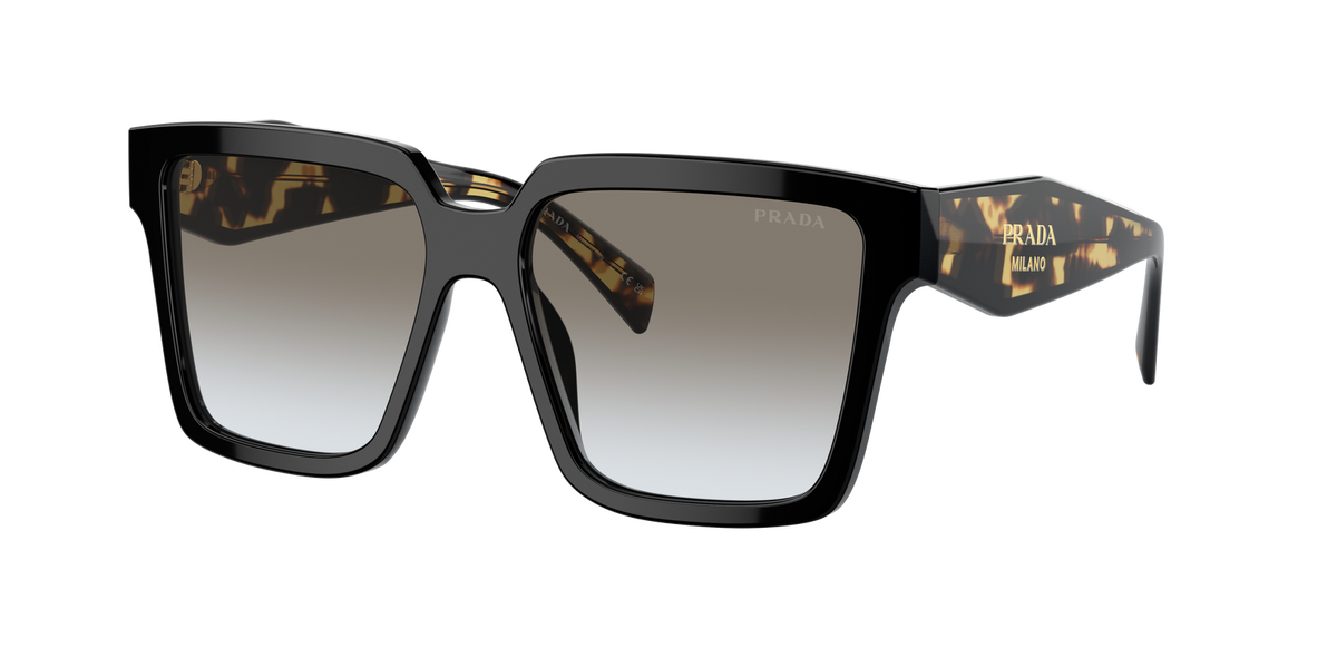 Prada Sunglasses PR24ZS 1AB0A7 56mm Black / Grey Gradient Lens