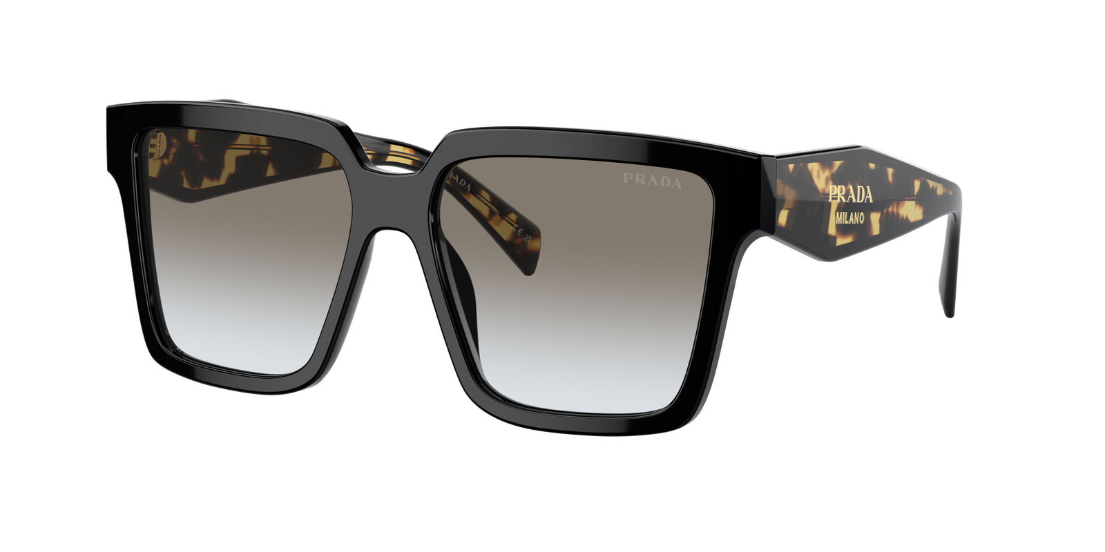 Prada Sunglasses PR24ZS 1AB0A7 56mm Black / Grey Gradient Lens