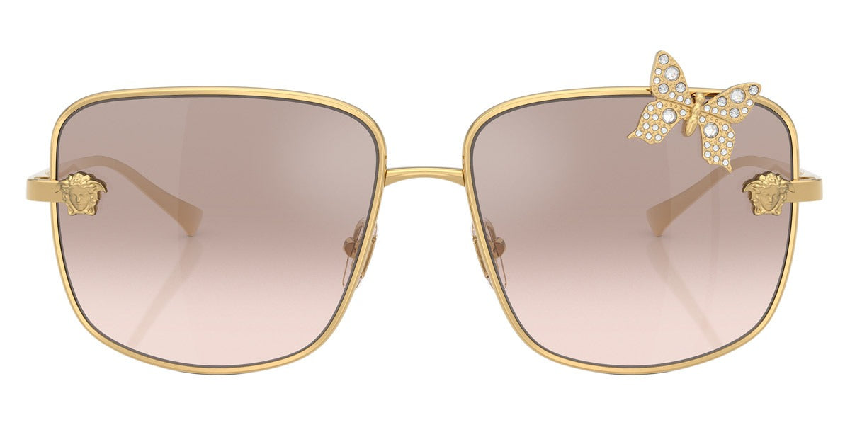 Versace Sunglasses VE2282 10028Z 59mm Gold / Light Brown Mirror Silver Lens