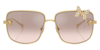 Versace Sunglasses VE2282 10028Z 59mm Gold / Light Brown Mirror Silver Lens