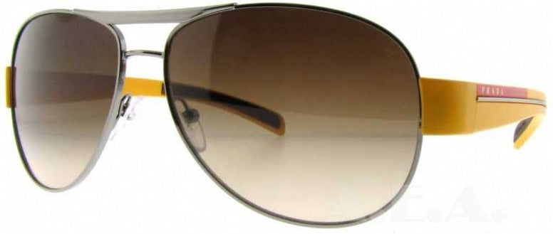Prada Sport Sunglasses PS51LS 5AV6S1 59mm Gunmetal-Yellow / Brown Gradient Lens