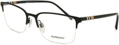 Burberry BE1323 1213 Eyeglasses 54mm Black Rubber / Clear Demo Lens