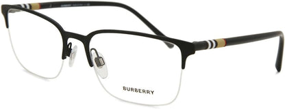 Burberry BE1323 1213 Eyeglasses 54mm Black Rubber / Clear Demo Lens