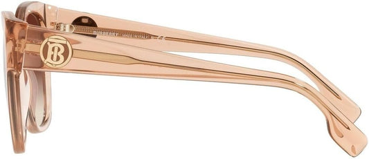 Burberry BE4345 335813 Square Sunglasses 54mm Peach / Brown Gradient Lens