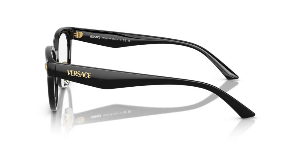 Versace VE3370D GB1 Eyeglasses 54mm Black / Clear Demo Lens