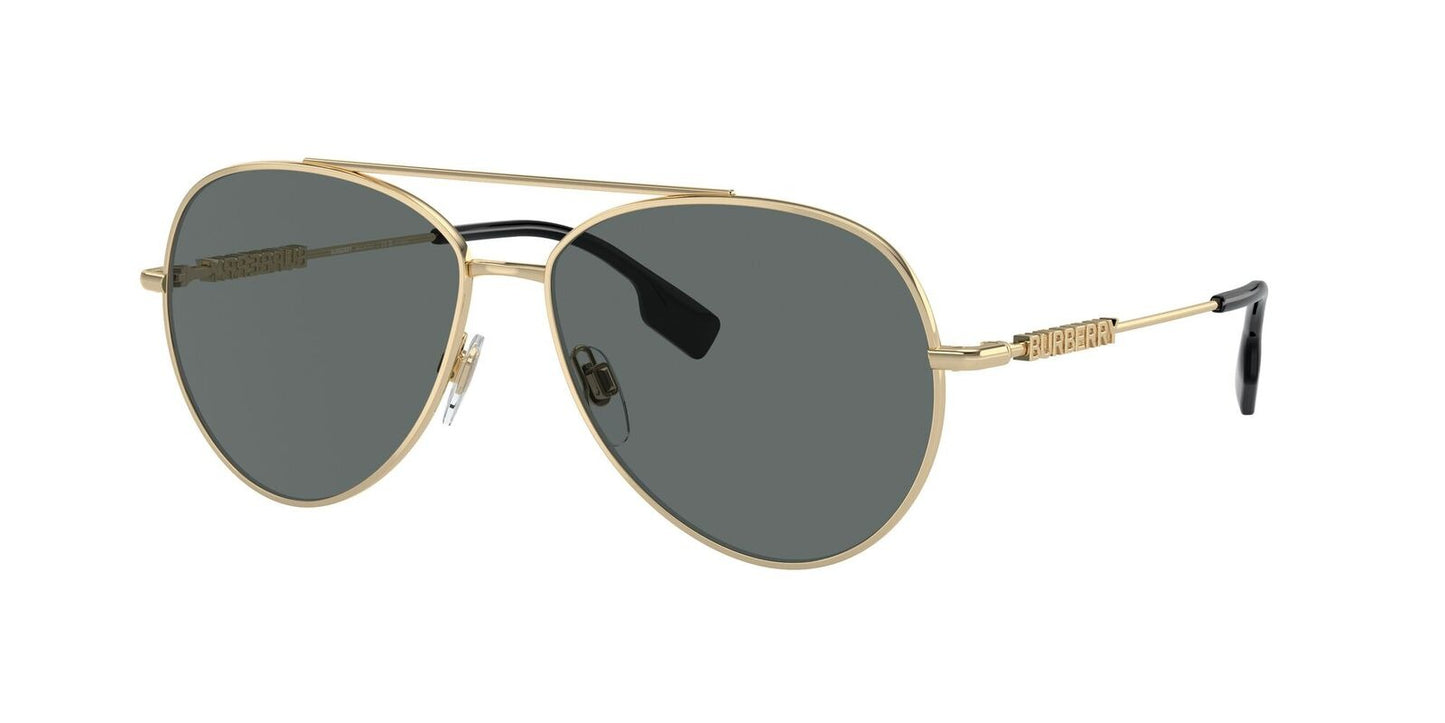 Burberry Sunglasses BE3147 110981 58mm Light Gold / Dark Grey Polar Lens
