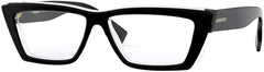 Burberry Eyeglasses BE2305 3809 55mm Top Black on Transparent / Demo Lens