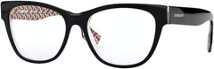 Burberry Eyeglasses BE2301 3822 51mm Black/Print Tb Red / Demo Lens