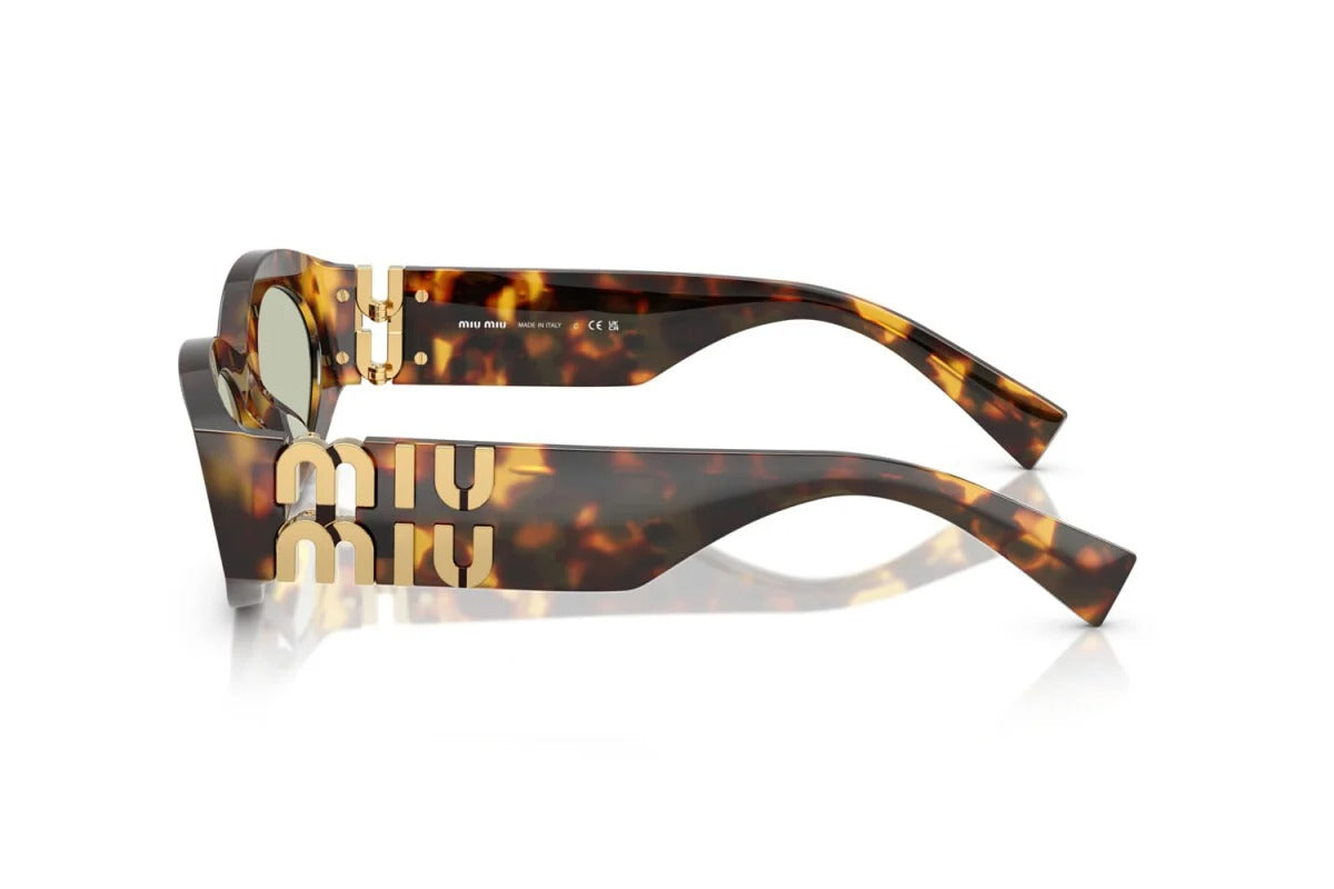 Miu Miu Sunglasses MU11WS 14L50O 54mm Honey Havana / Light Green Lens