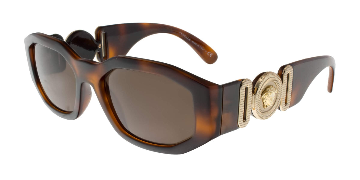 Versace VE4361 5217/73 53mm Sunglasses Havana-Gold / Brown Lens