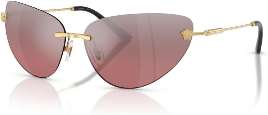 Versace Sunglasses VE2281 10027E 64mm Gold / Pink Mirror Silver Gradient Lens
